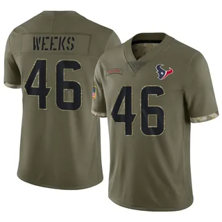 Jon Weeks Men's Nike White Houston Texans Custom Game Jersey